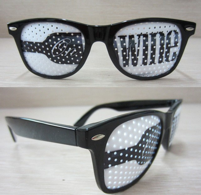 Pinhole Eyeglasses With Color Painting Printing On Lens