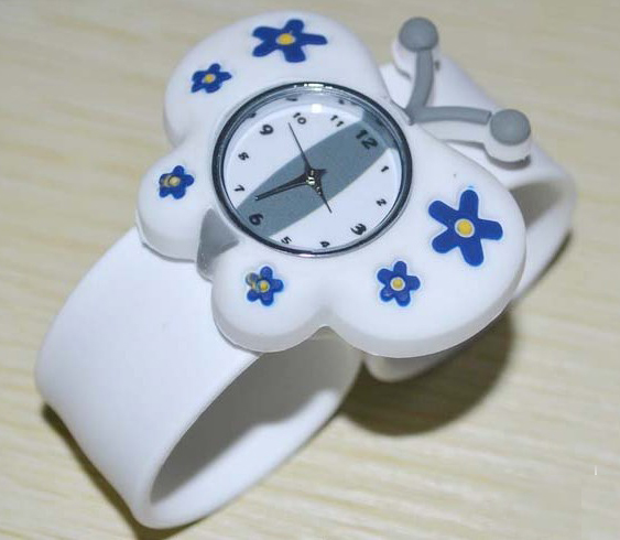 Silicone Slap Watch With Butterfly Design