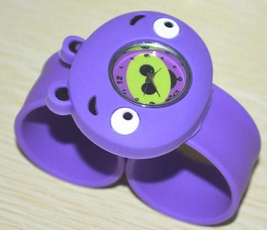 Silicone Slap Watch With Angry Pig Design