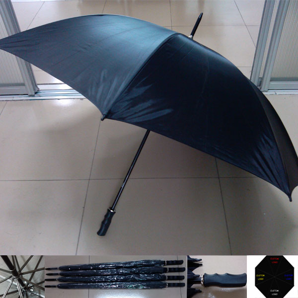 55" Arc Golf Umbrella  28 X 8k Black, 48" Dia