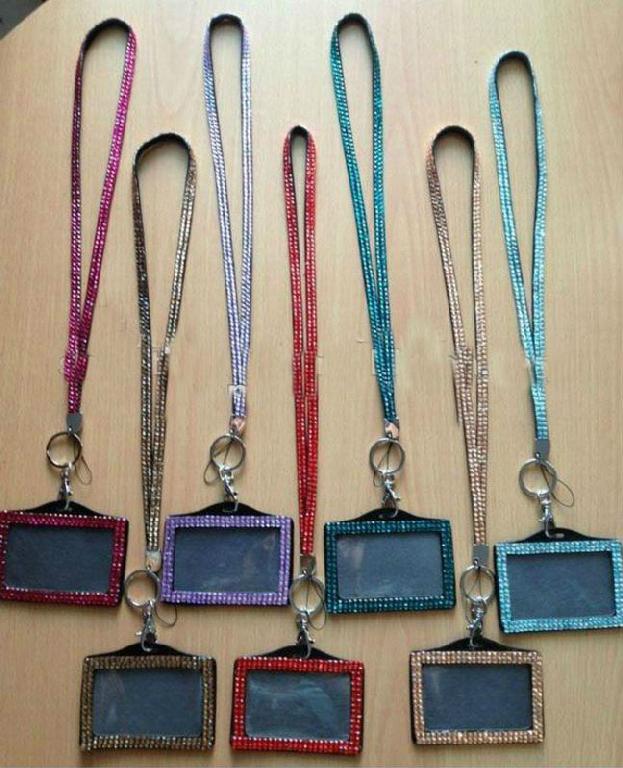 Rhinestone ID Holder Lanyards