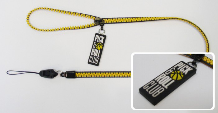 Zipper Lanyard With A Custom PVC Logo Pull