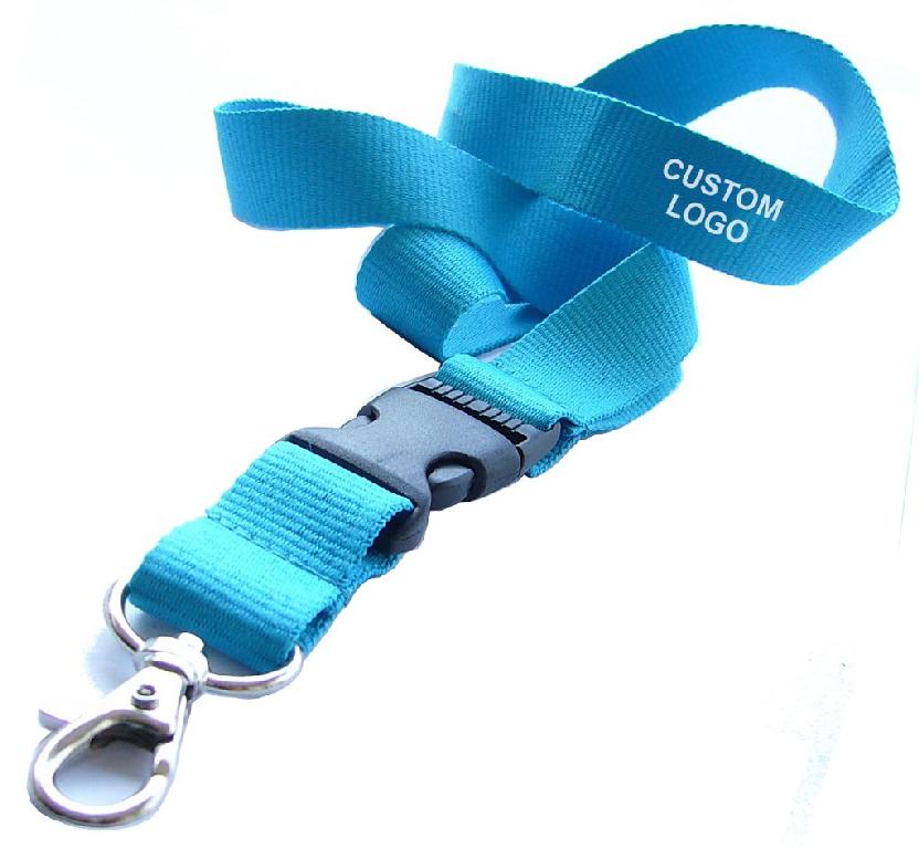 Silkscreen Lanyard With Release Buckle, Metal Hook