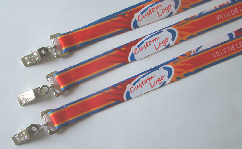 Multicolor Lanyard With Bulldog Clip, Heat Transfer ( 2 X 90 Cm)