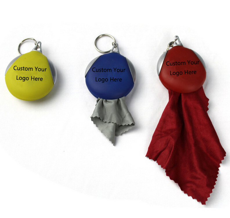 Rubber Key Tag W/Micro Fiber Cloth