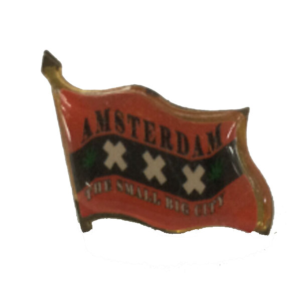 Metal  Amsterdam  Flag Badge