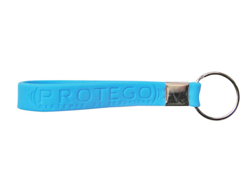 Debossed  Silicone Wristband Key Ring
