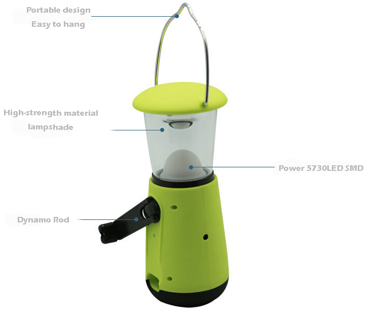 Multi-function Dynamo Camp Light