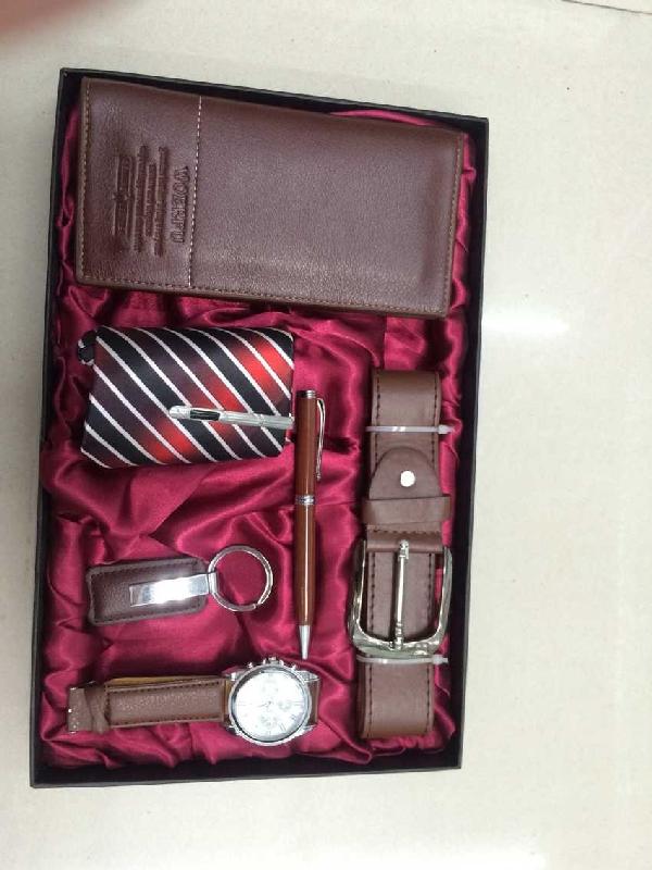 Men's 6-piece Gift Set ( Watch, Key Chain, Pen, Tie, Belt, Wallet )