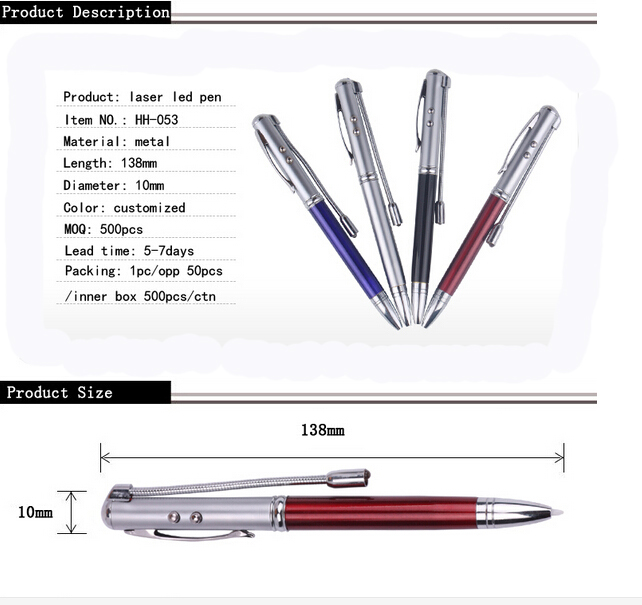 Led Metal Ballpoint Pen