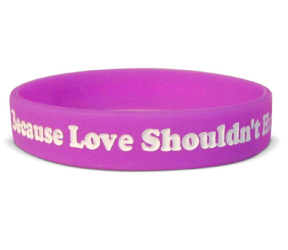Debossed One Color Filled Silicone Bracelets