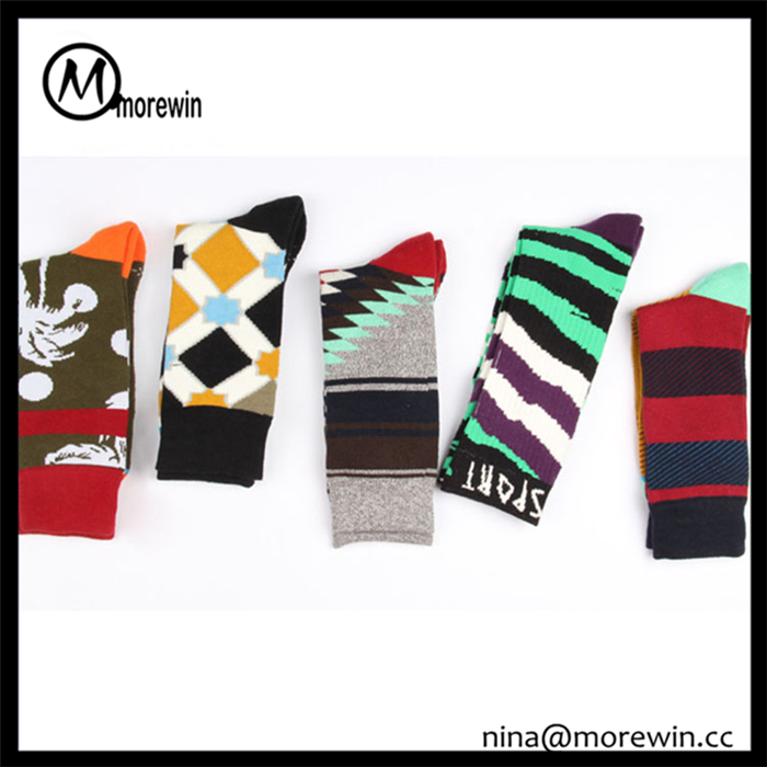 Morewin Brand Colorful Happy Man Dress Socks 