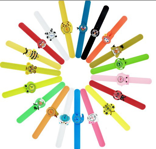 Silicone Slap Watch With Round Bird Design