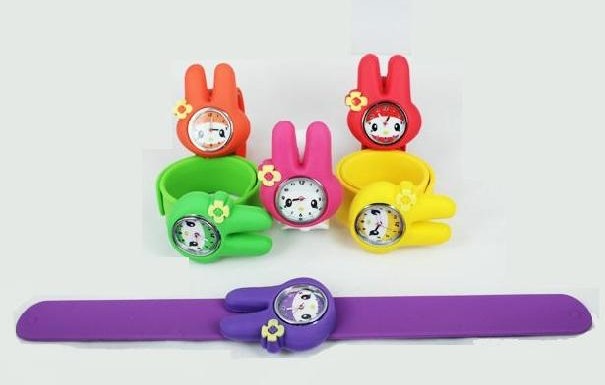 Silicone Slap Watch With Little Rabbit Design