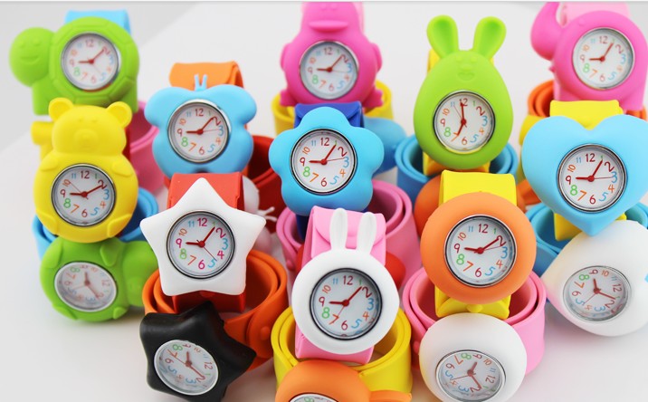 Silicone Slap Watch With Flower Design