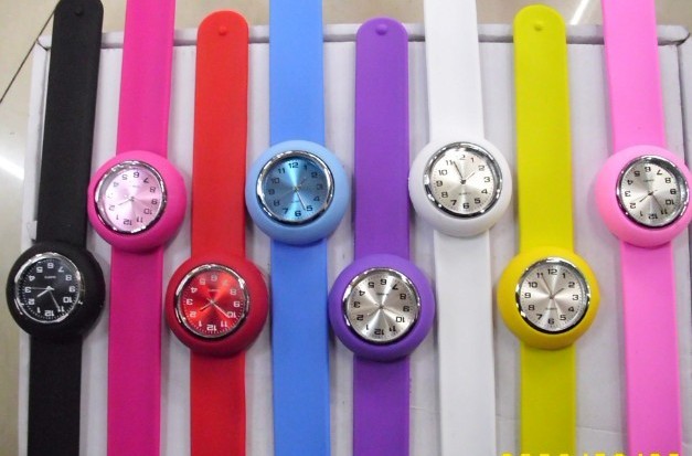 Silicone Slap Watch With Lady Design