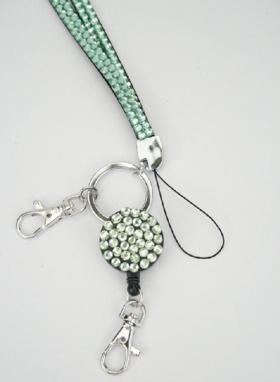 Rhinestone Lanyards with Badge Reel 