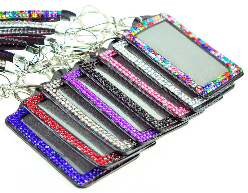 Rhinestone ID Holder Lanyards