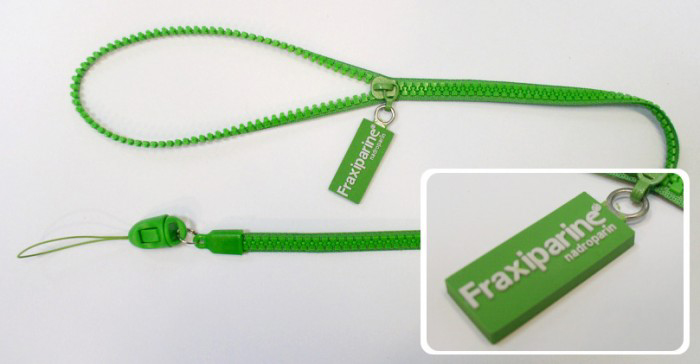 Zipper Lanyard With A Custom PVC Logo Pull