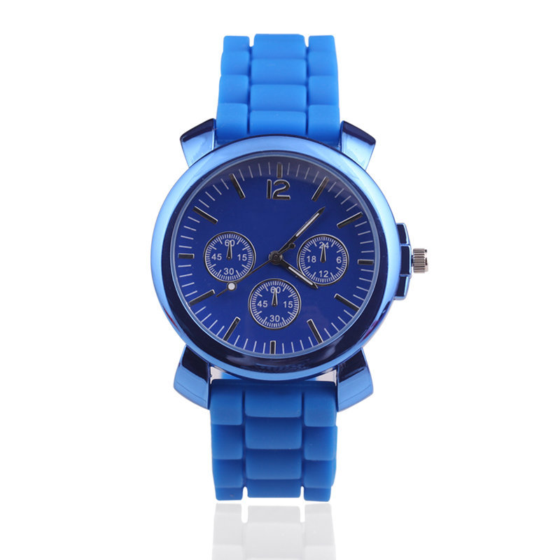 Silicone Watch With 3 Decorative Dial Plates