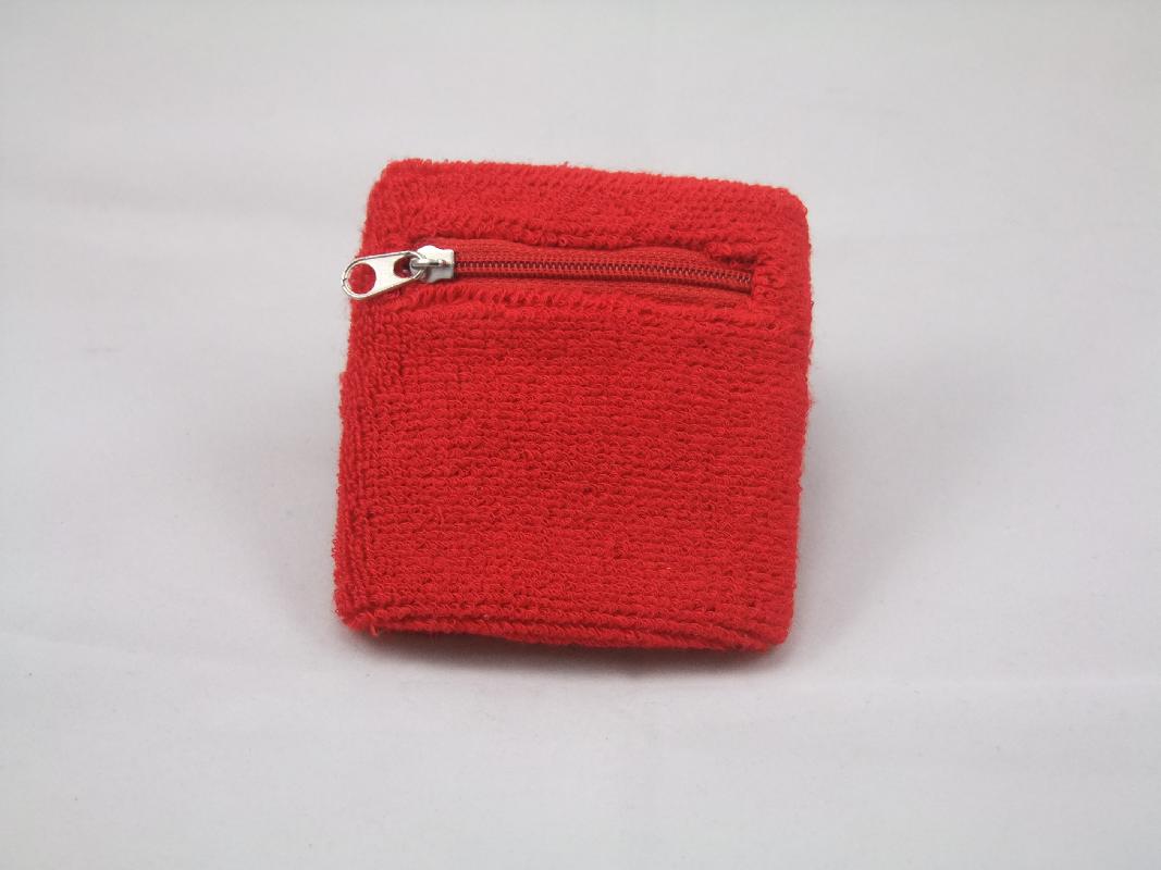 Cotton Embroider Cuffs Zippered Pocket Wristband