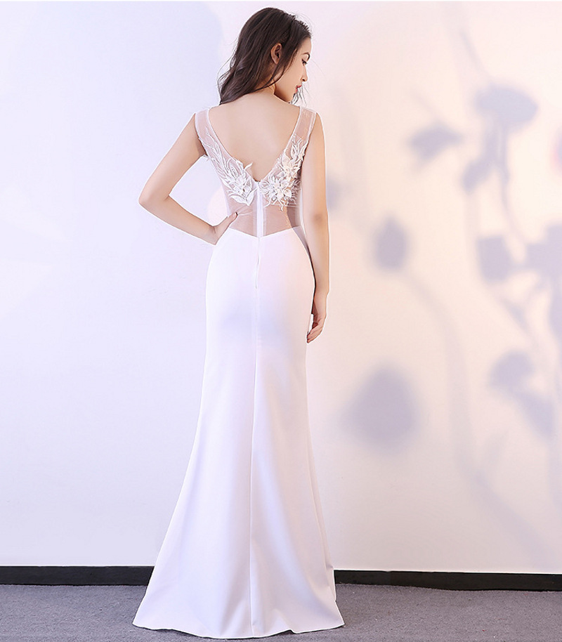 Sexy Party Evening Long Dress Real Silk Embroidered Floral Lace