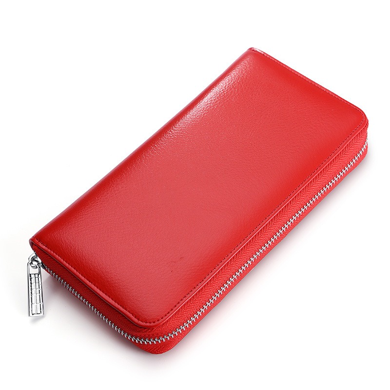 Red RFID Leather Wallet