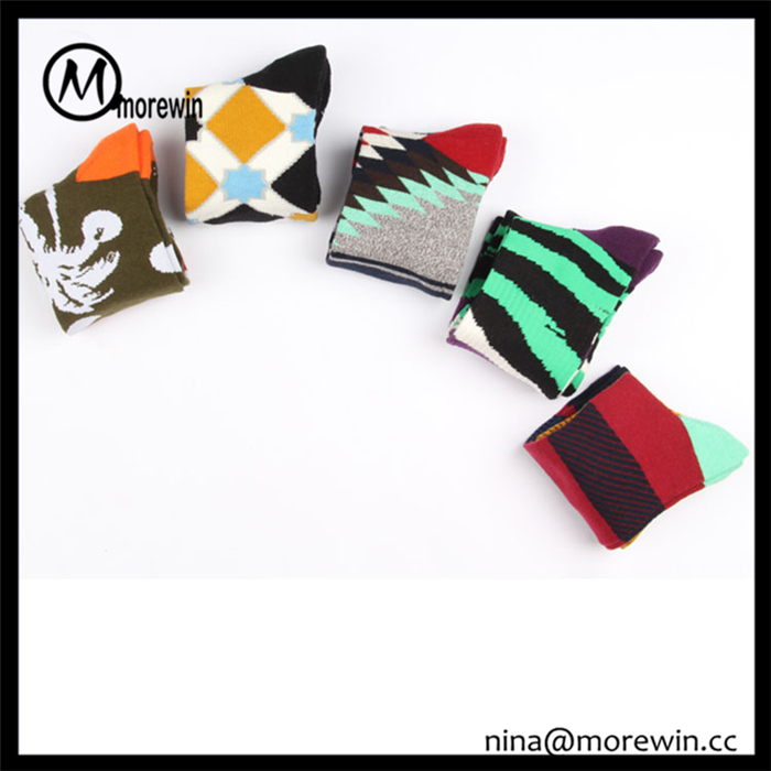 Morewin Brand Colorful Happy Man Dress Socks 