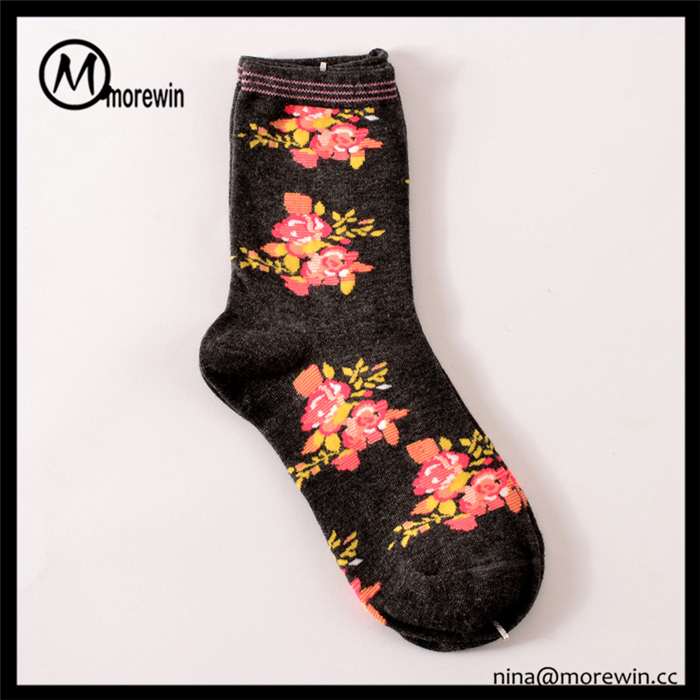 Morewin Women Flower Tube Socks