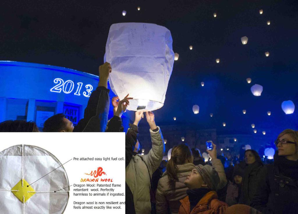 Personalised Sky Lanterns, Brazil World Cup