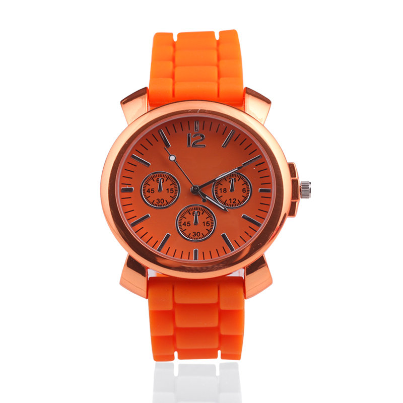 Silicone Watch With 3 Decorative Dial Plates