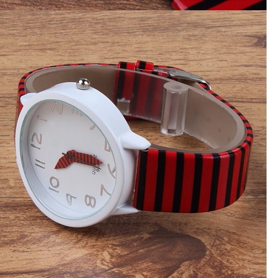 Bar Line Theme Leather Watch Bar Line Theme Leather Watch
