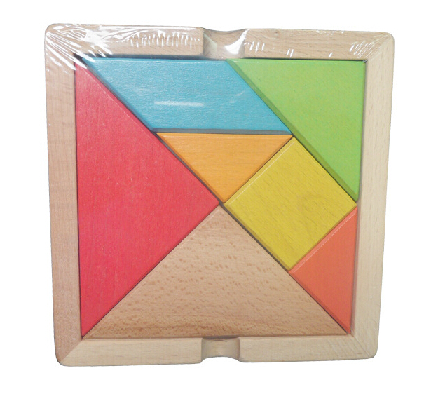 Educational Toy Beech Wood Tangram Game 7 Pieces Wood Jigsaw Educational Toy Beech Wood Tangram Game 7 Pieces Wood Jigsaw