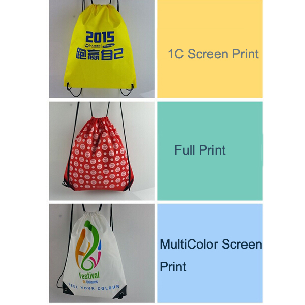 Custom 120D Polyester Drawstring Backpack With 4 Colors Imprinted Logo Custom 120D Polyester Drawstring Backpack With 4 Colors Imprinted Logo