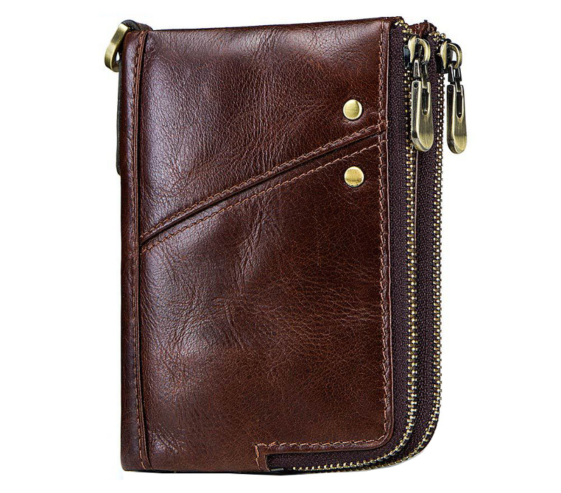 RFID Blocking Vintage Cowhide Leather Wallet