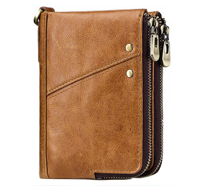 RFID Blocking Vintage Cowhide Leather Wallet