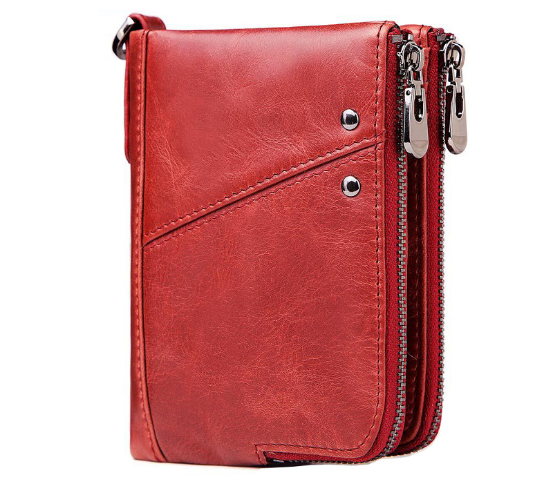 RFID Blocking Vintage Cowhide Leather Wallet