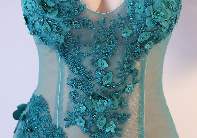 Sexy See Through Long Model Dress Real Silk Floral Embroidered Lace