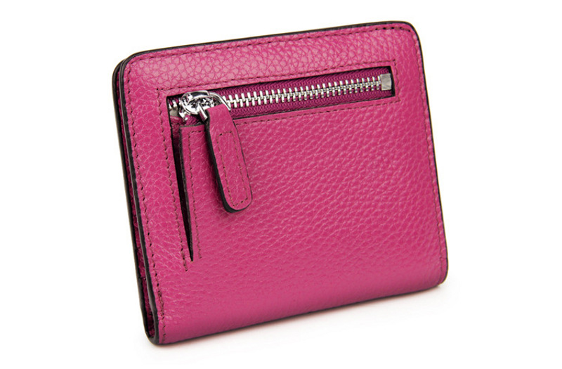 Small Purple Leather Wallet For Women