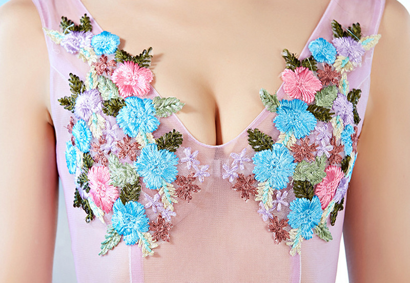 Transparent Sexy Long Floral Lace Real Silk Dress, Bodycon Sleeveless