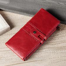 Genuine Cowhide Leather Wallet for Women, RFID Blocking wholesale, custom printed logo