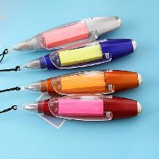 Led Light Ballpoint Pen With Sticky Notes And Lanyard wholesale, custom printed logo