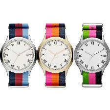 3 Color Webbing Strap Quartz Watch With Calendar wholesale, custom printed logo