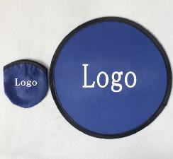 10'' Polyester Folding Flying Disk With Matching Pouch wholesale, custom printed logo