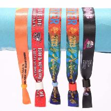 Custom fabric wristband for events and festivals wholesale, custom printed logo