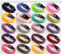 Colorful Paracord Bracelet wholesale, custom logo printed