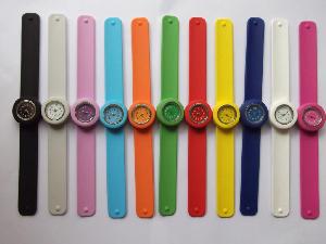 Silicone slap watches wholesale, custom logo printed