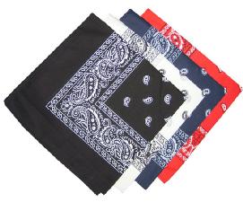 100% Cotton Customized Big Square Bandana wholesale, custom printed logo