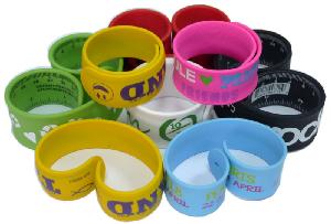 Ruler Silicone Slap Bracelet wholesale, custom printed logo