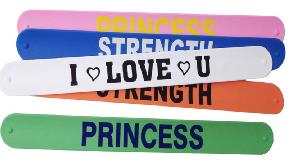 Custom Silicone Slap Bracelet wholesale, custom printed logo